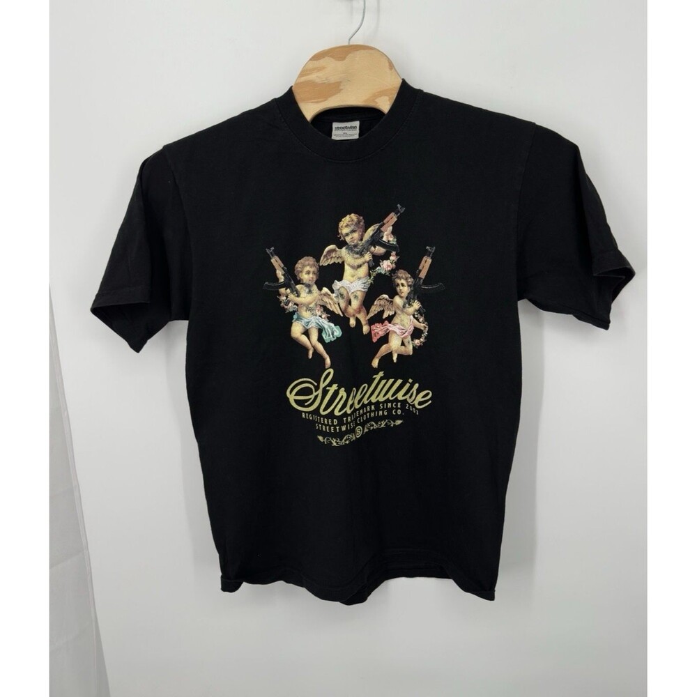 Streetwise Los Angels Black Shirt Black Streetwear Urban Fashion Shirt XL‎